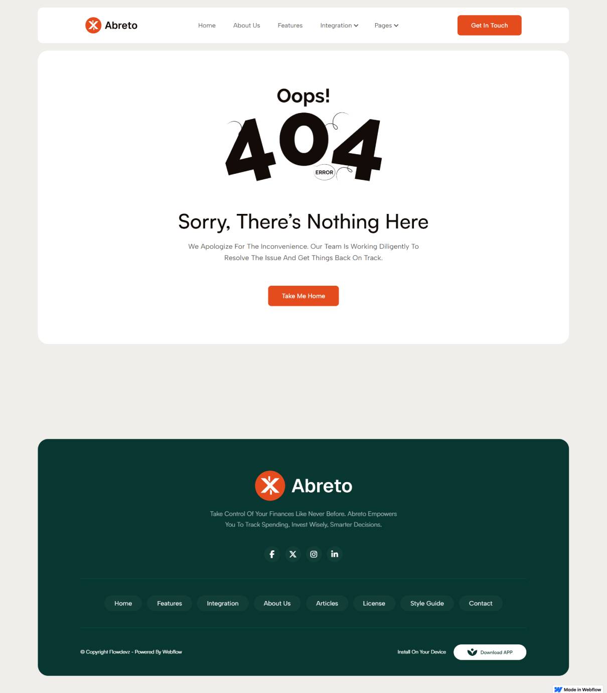 Home Page Screenshot