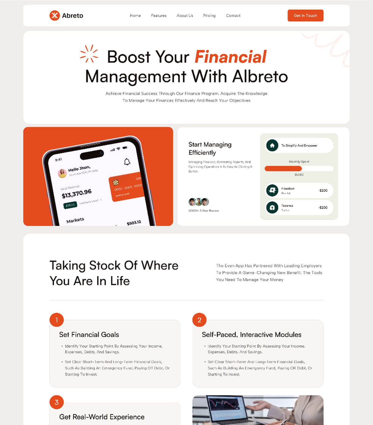 Home Page Screenshot