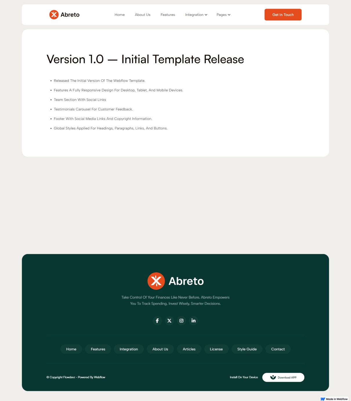 Home Page Screenshot